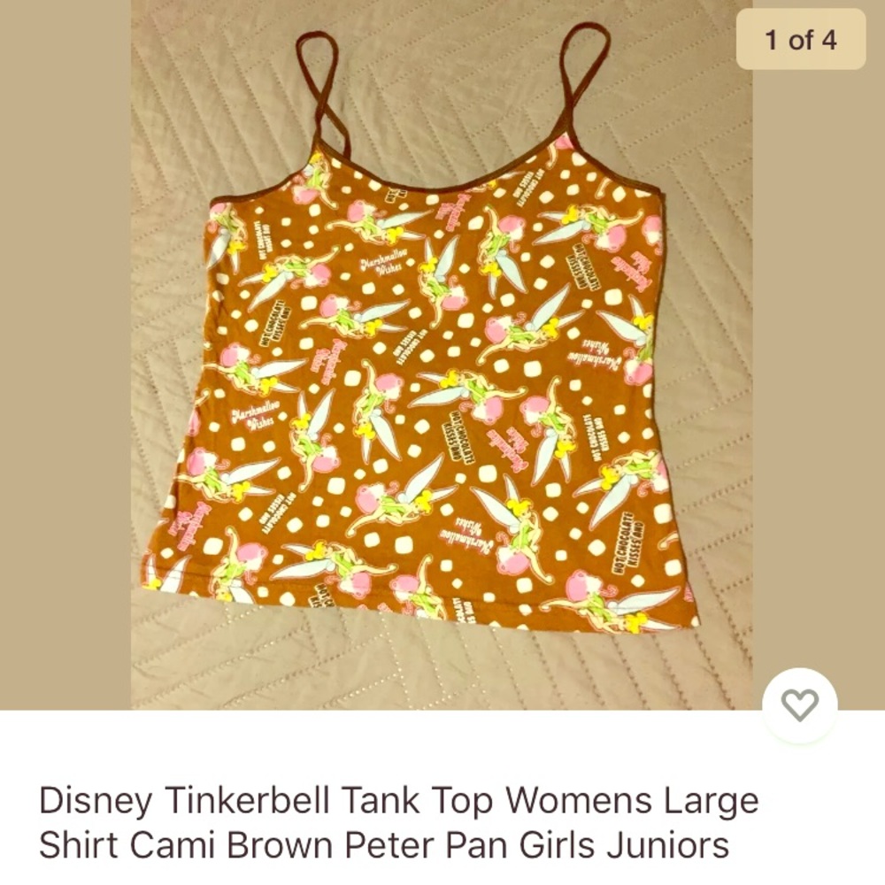 Tinkerbell Peter Pan Disney Womens tank top large
